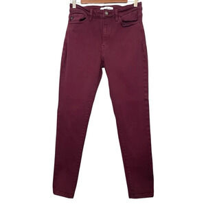 KanCan Burgundy Stretch Mid Rise Modal Blend Skinny Jeans Size‎ 28
